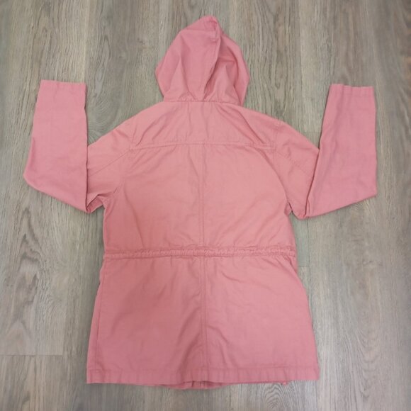 CEsttoi Jacket S 100% Cotton Womens Pink Hooded With Zip Closure & Pockets - Picture 9 of 12